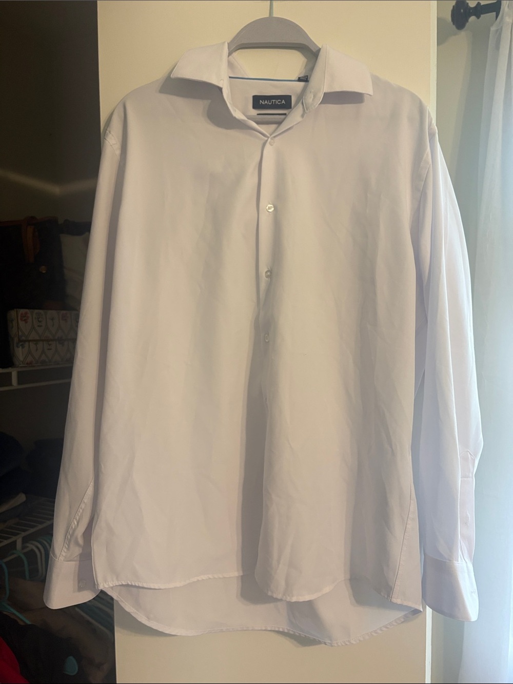 Nautica Men's Slim Fit Dress Shirt - Long Sleeve Button-Up